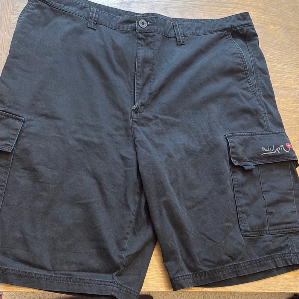 Quiksilver Black Cargo Shorts with Classic Style